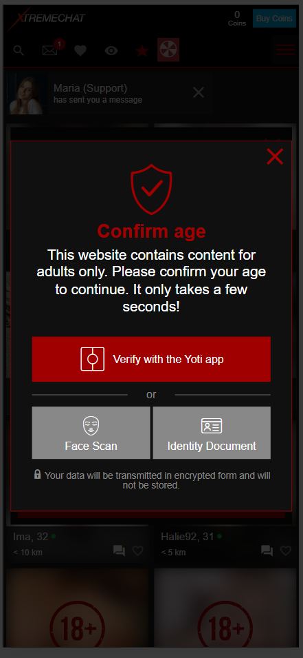confirm age