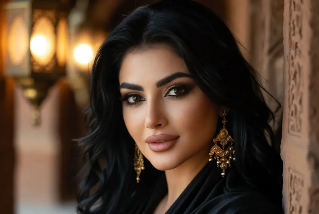 Arab woman with elegant makeup for private Arab sex chat on XtremeChat