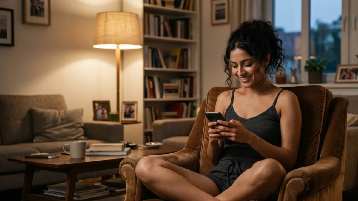 Desi woman enjoying private conversations on XtremeChat